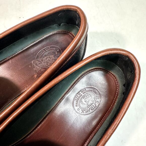 EUC Rancourt & Co x H. S. Trask Moccasin Tassel Loafer Handsewn Maine USA 11.5 D